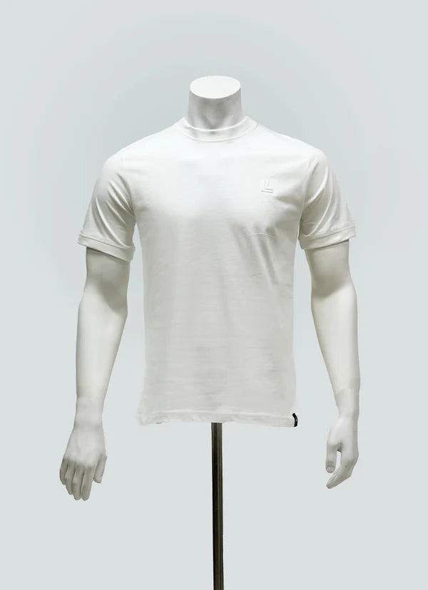 White Plain 100% Cotton Basic Tee Polo