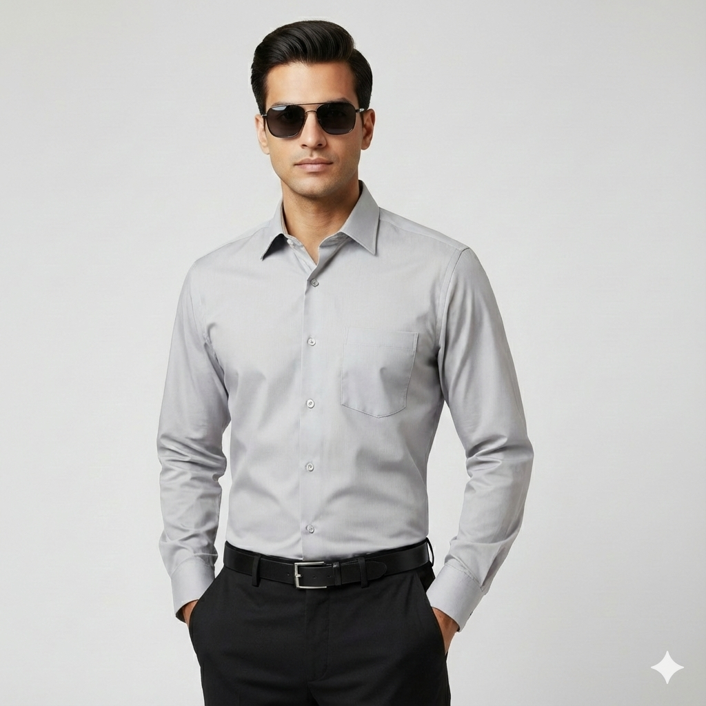 Luxury Grey Collar Shirt 6905 for Men | Premium Formal Dress Shirt