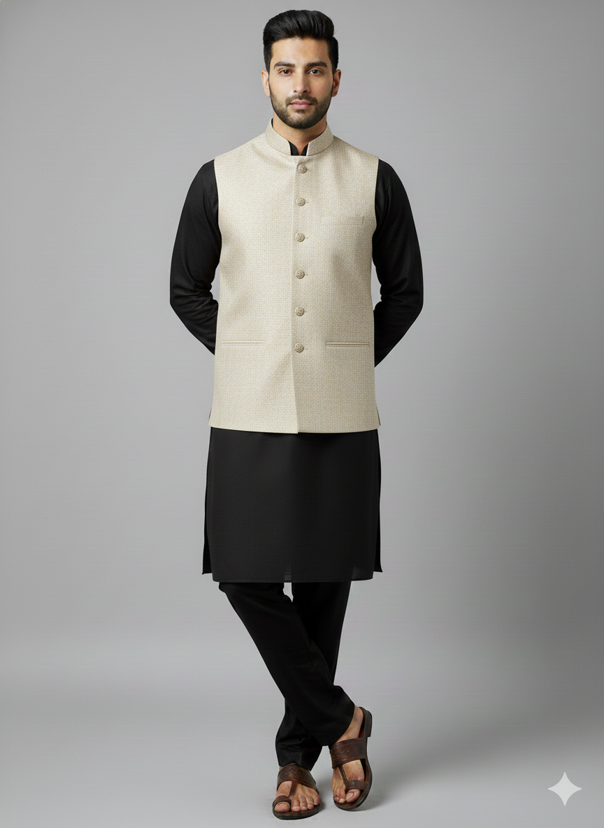 Exclusive Premium Cream Men’s Waistcoat | Ethnic Wear