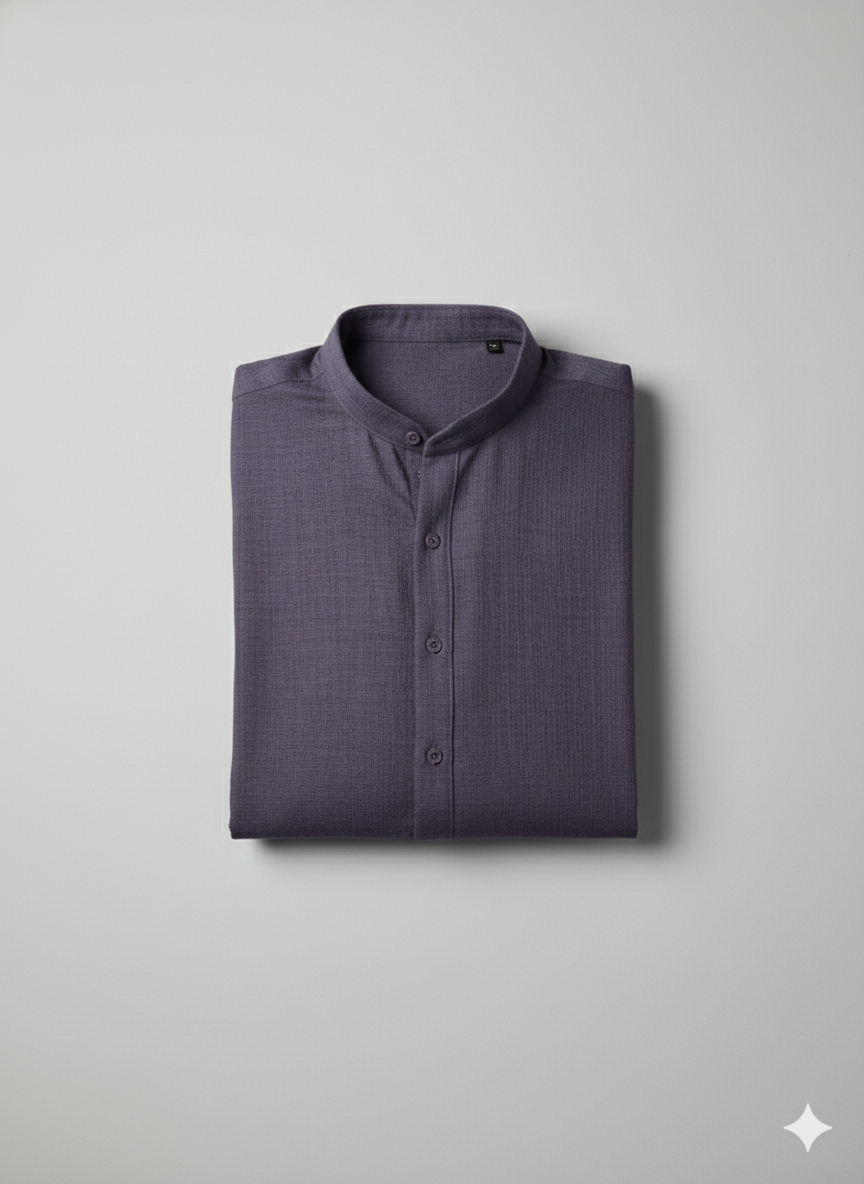 Exclusive Premium Muted Navy Plain Men’s Kurta | Ethnic Wear