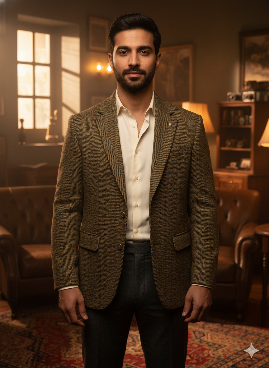 HB Light Brown Blazer for Men | Formal Blazer | Tailored Premium Fit