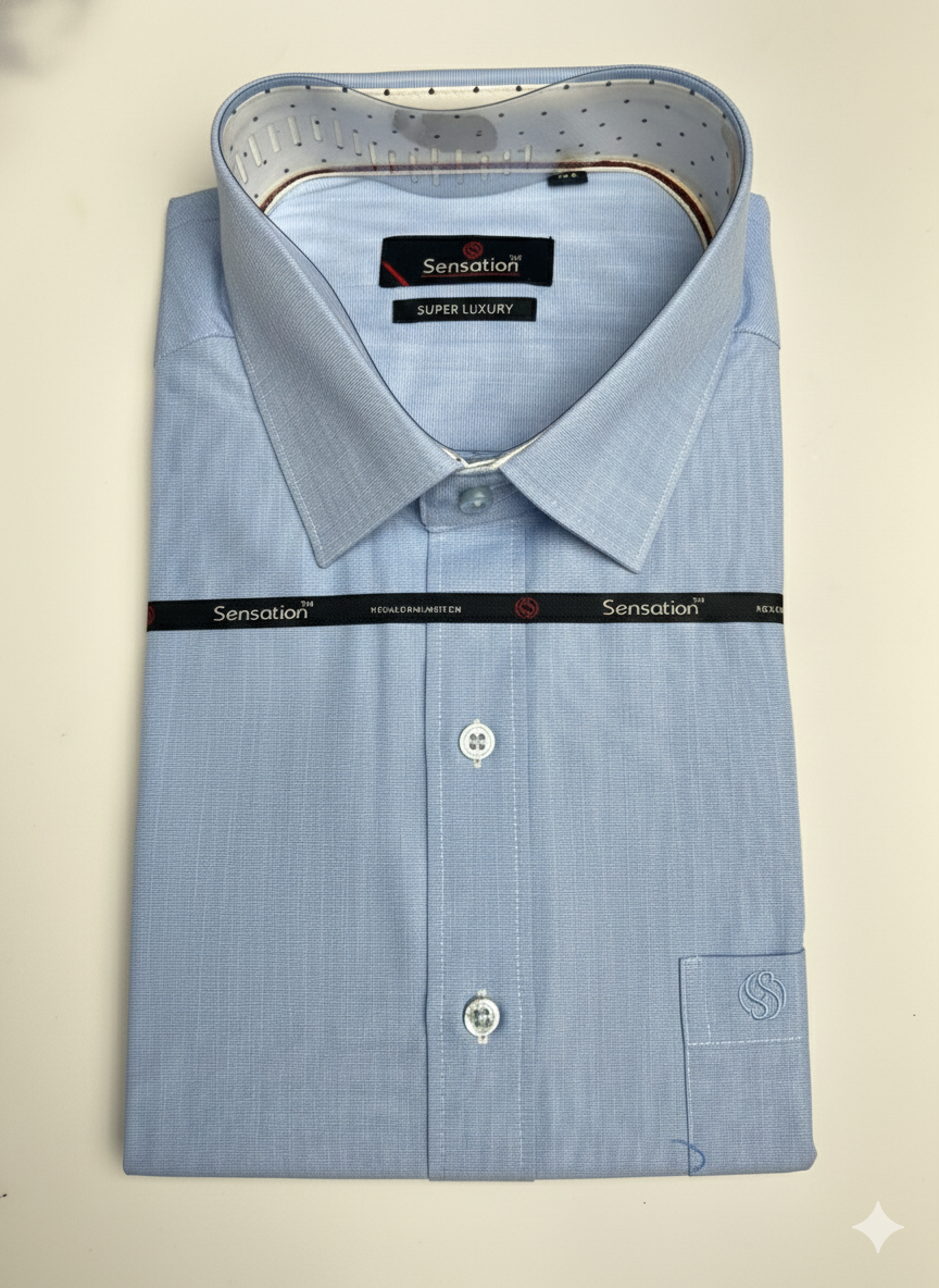 Luxury Light Blue Collar Shirt 6901 | Formal Men’s Dress Shirt
