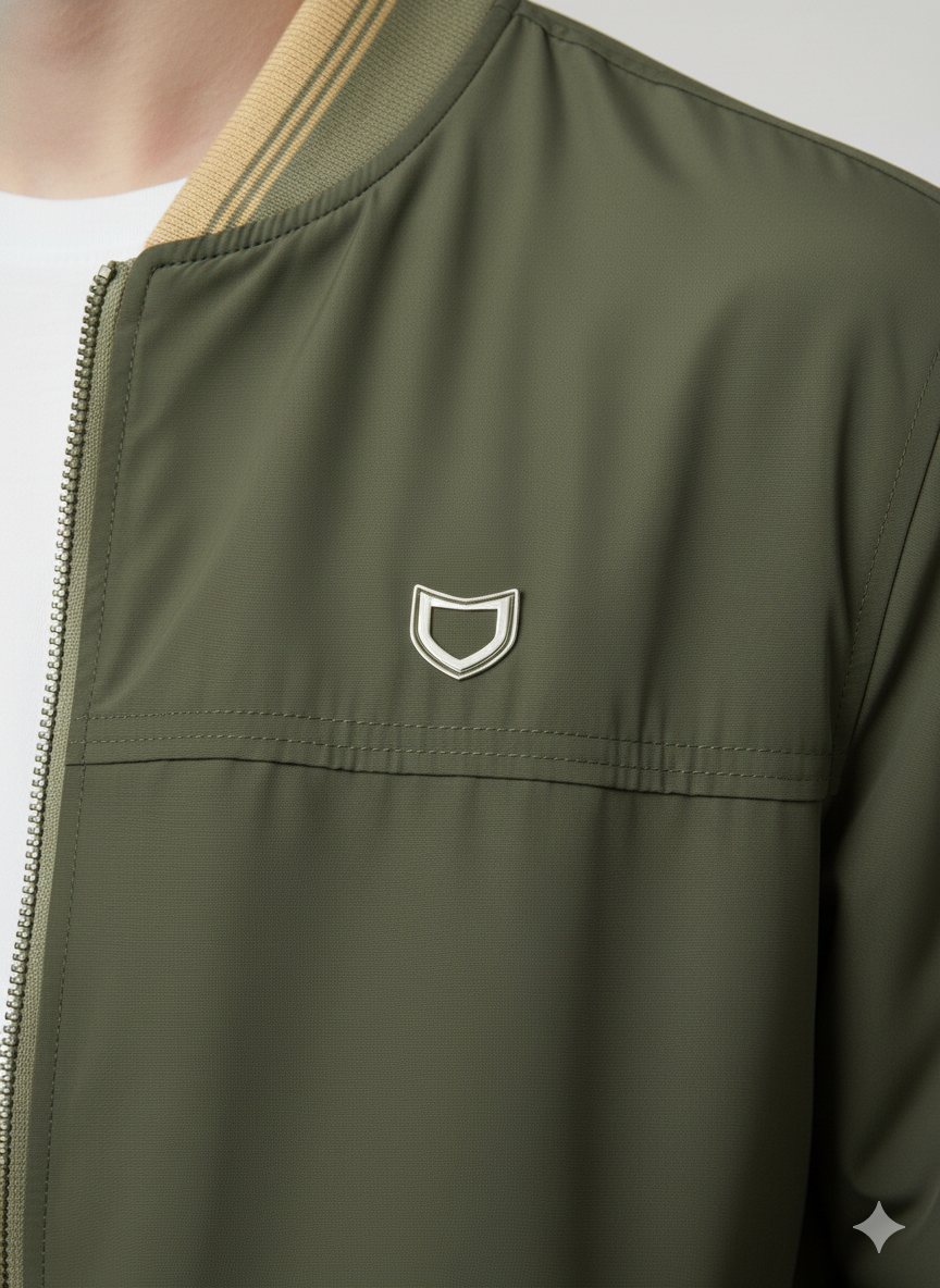 Premium 613 Olive Green Double-Sided Men’s Jacket | Luxury Leisurewear