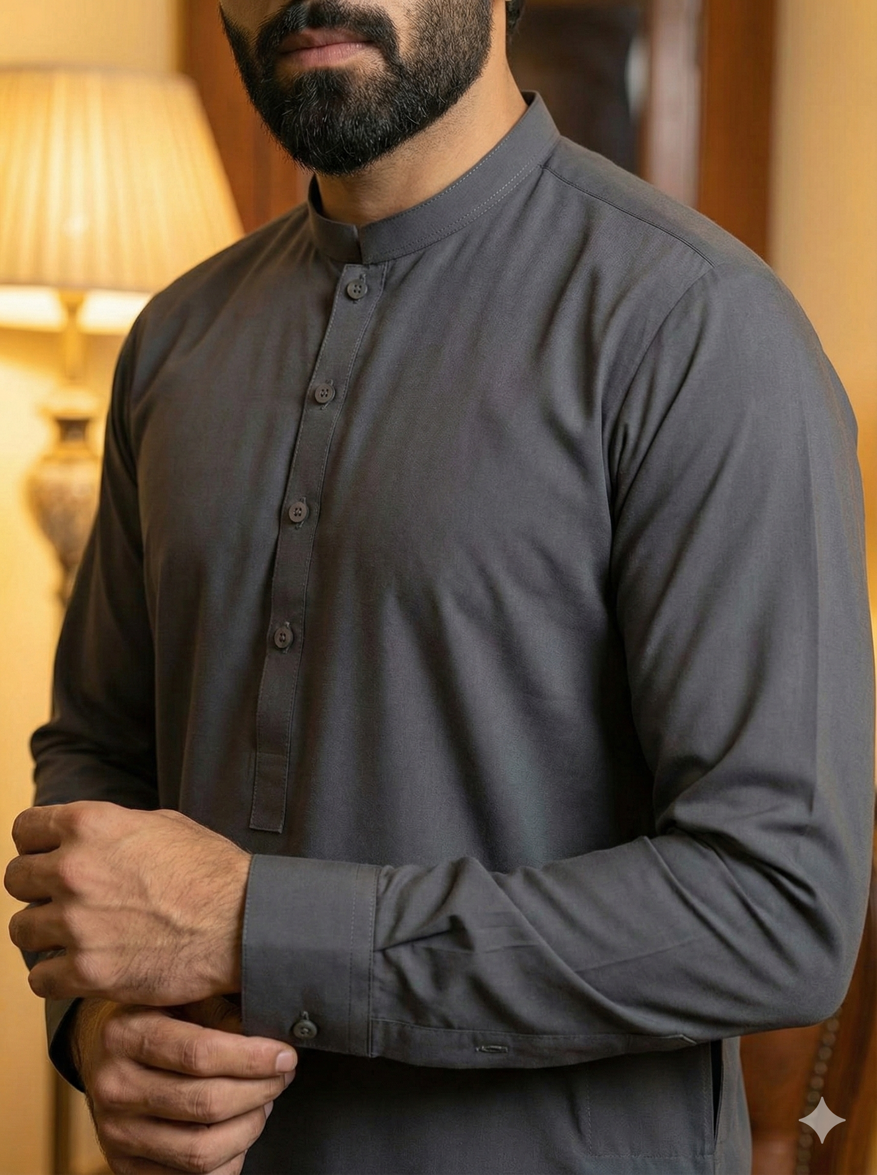 Exclusive Premium Grey Shalwar Kameez | Men’s Ethnic Wear | Premium Fabric & Tailored Fit(FM(BB))