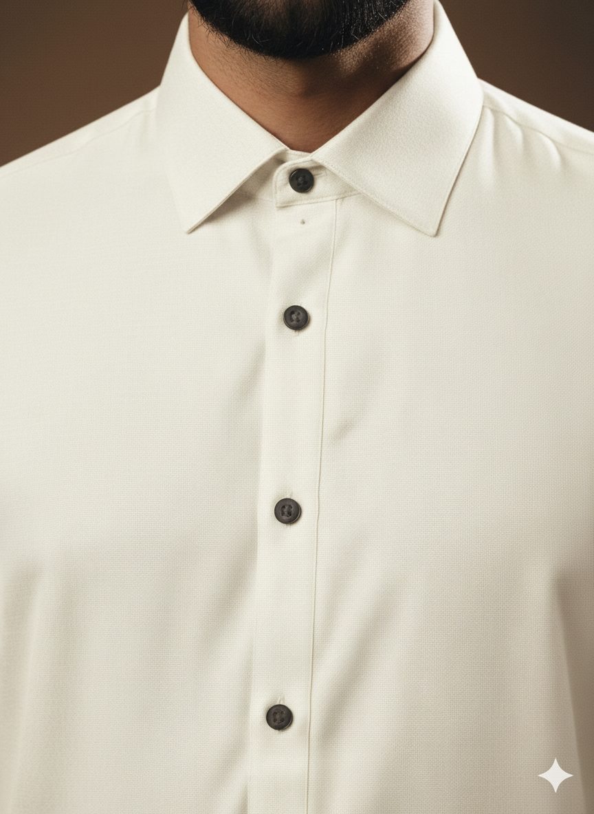 Exclusive Premium Off-White Men’s Shalwar Kameez | Shirt Collar FM(SS)