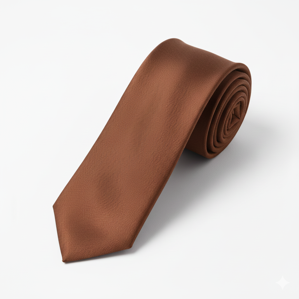Plain Brown Tie – Classic Men’s Formal & Business Tie