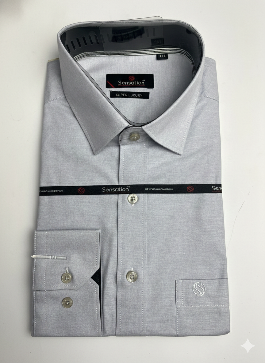 Luxury Grey Collar Shirt 6905 for Men | Premium Formal Dress Shirt