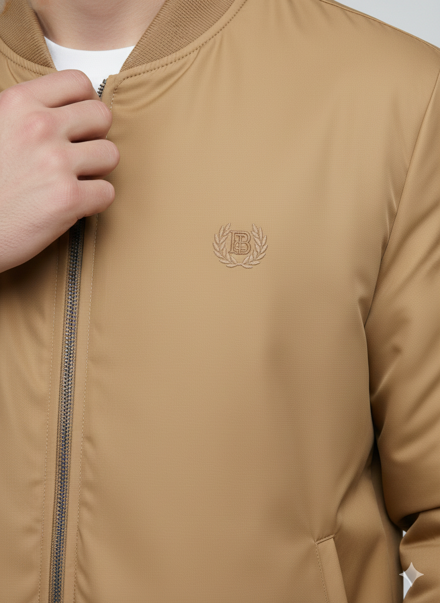 Premium 8802 Cream Double-Sided Men's Jacket – Luxury Leisurewear