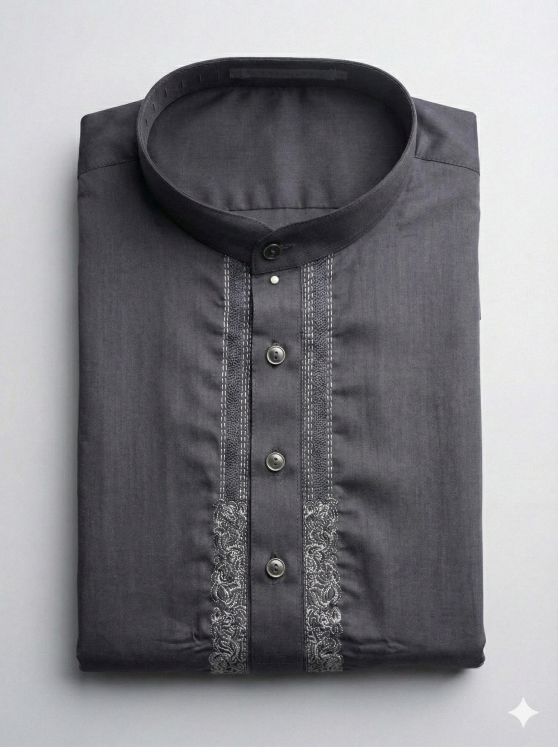 Exclusive Premium Grey Men’s Kurta with Embroidery | Elegant Ethnic Wear