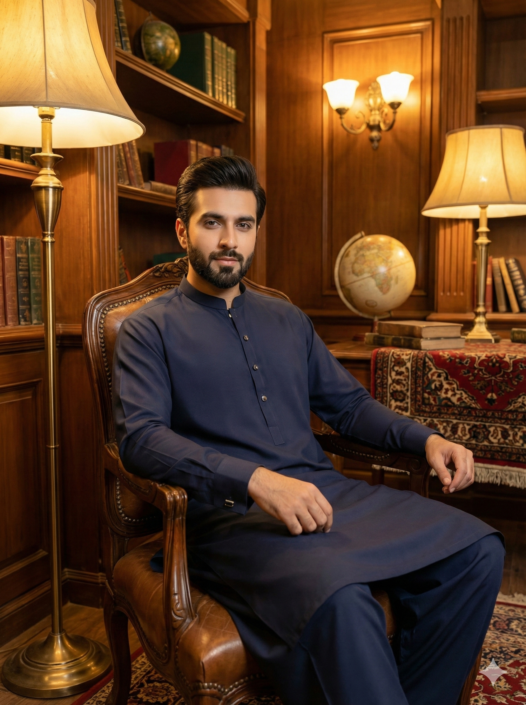 Exclusive Premium Navy Blue Men’s Shalwar Kameez(FM(BB)) – Elegant Ethnic Wear | Premium Fabric & Tailored Fit