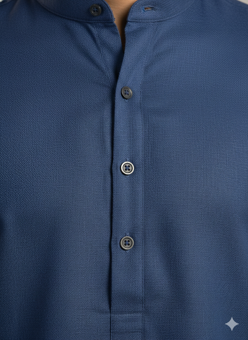 Exclusive Premium Blue Plain Men’s Kurta | Elegant Ethnic Wear