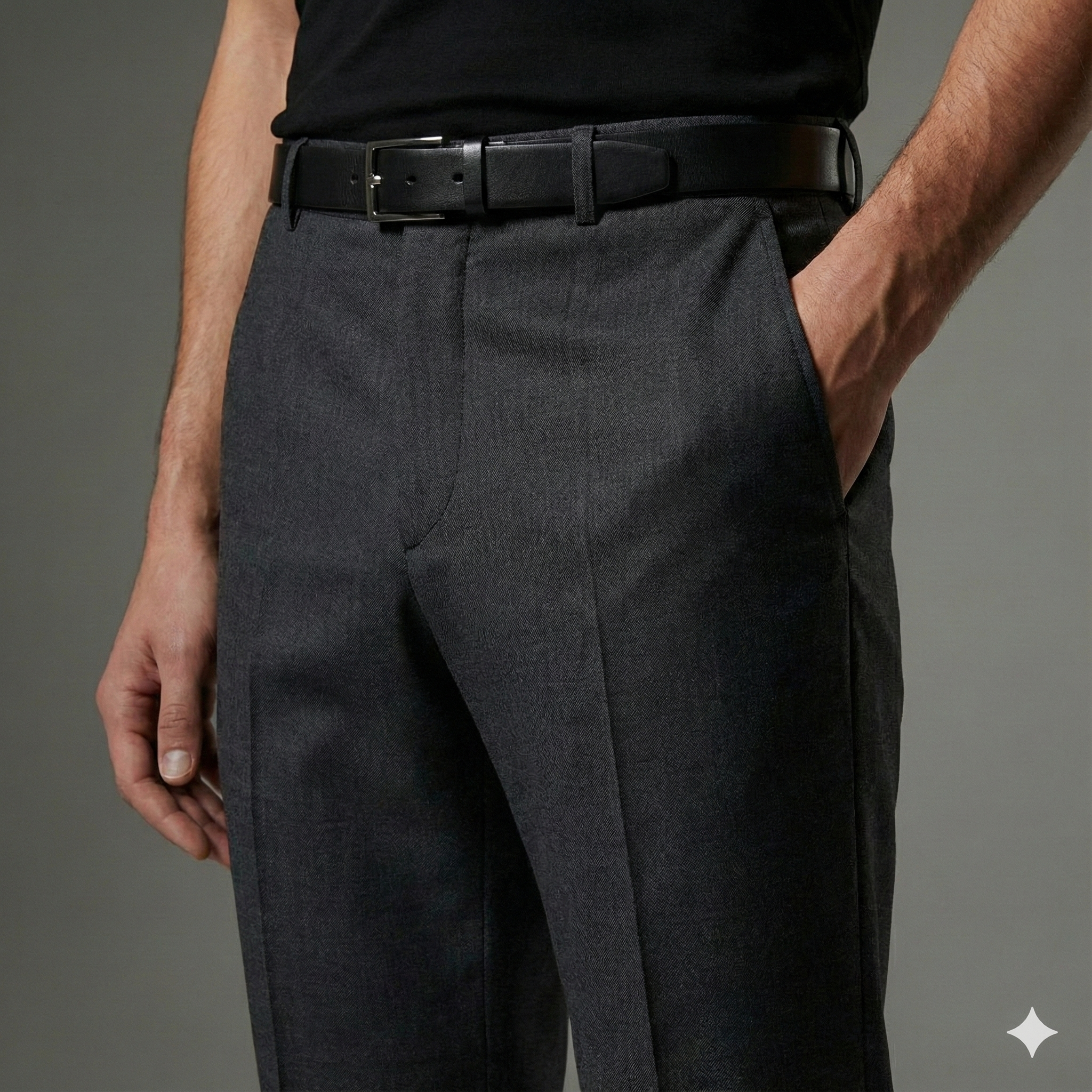 Dark Grey Dress Pants for Men | Formal Trousers | Tailored Premium Fit