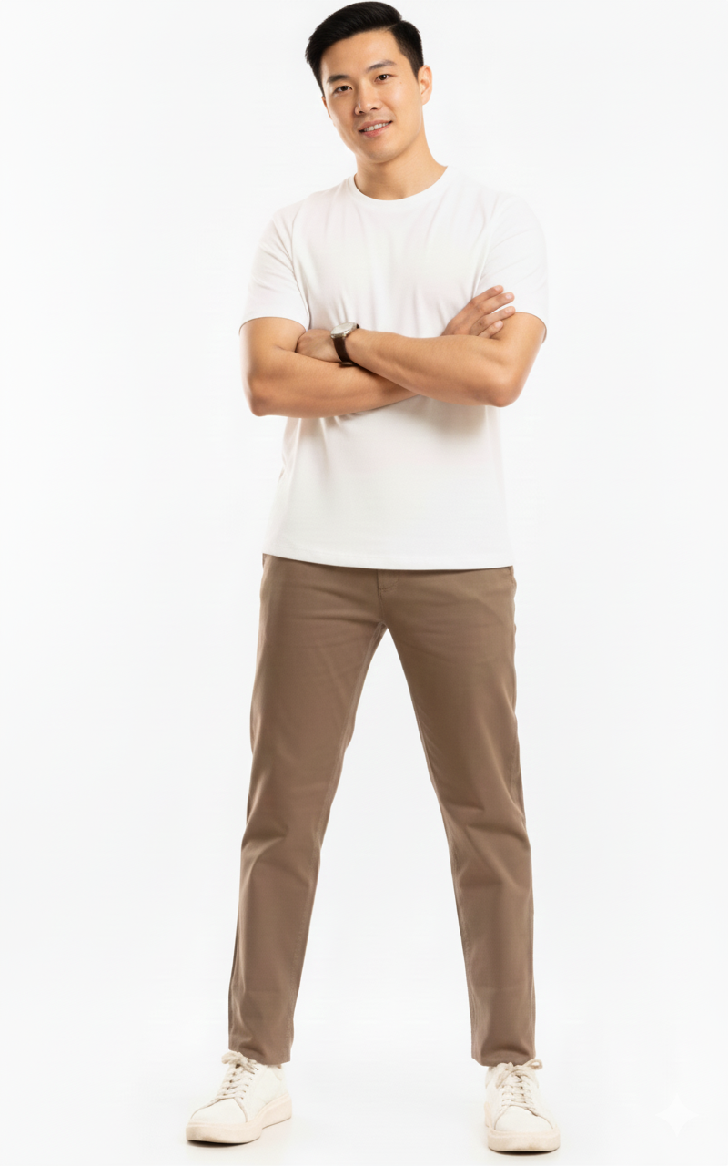 Plain-White, 100% Cotton Basic Tee Polo