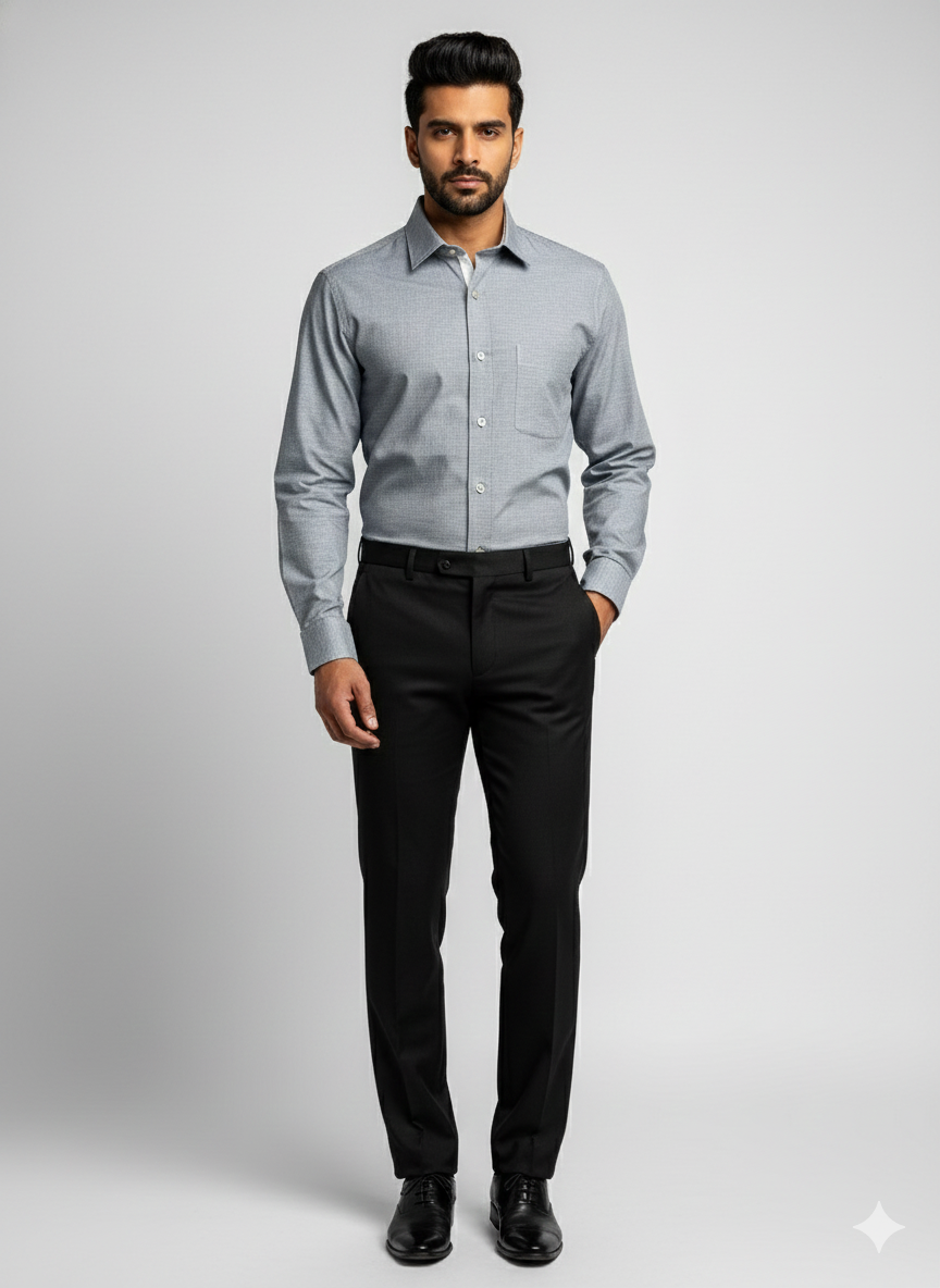 Luxury Dark Grey Collar Shirt 6908 | Premium Formal Dress Shirt