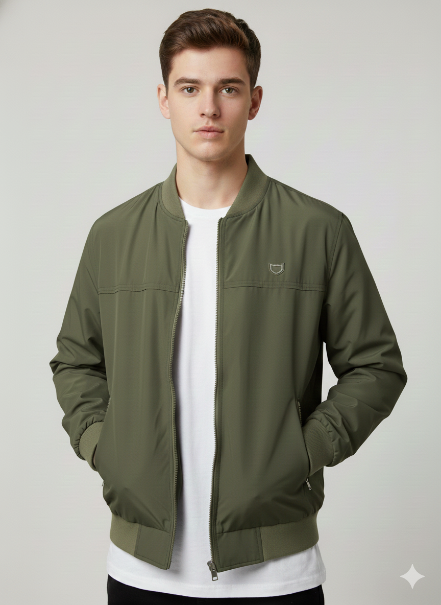 Premium 613 Olive Green Double-Sided Men’s Jacket | Luxury Leisurewear