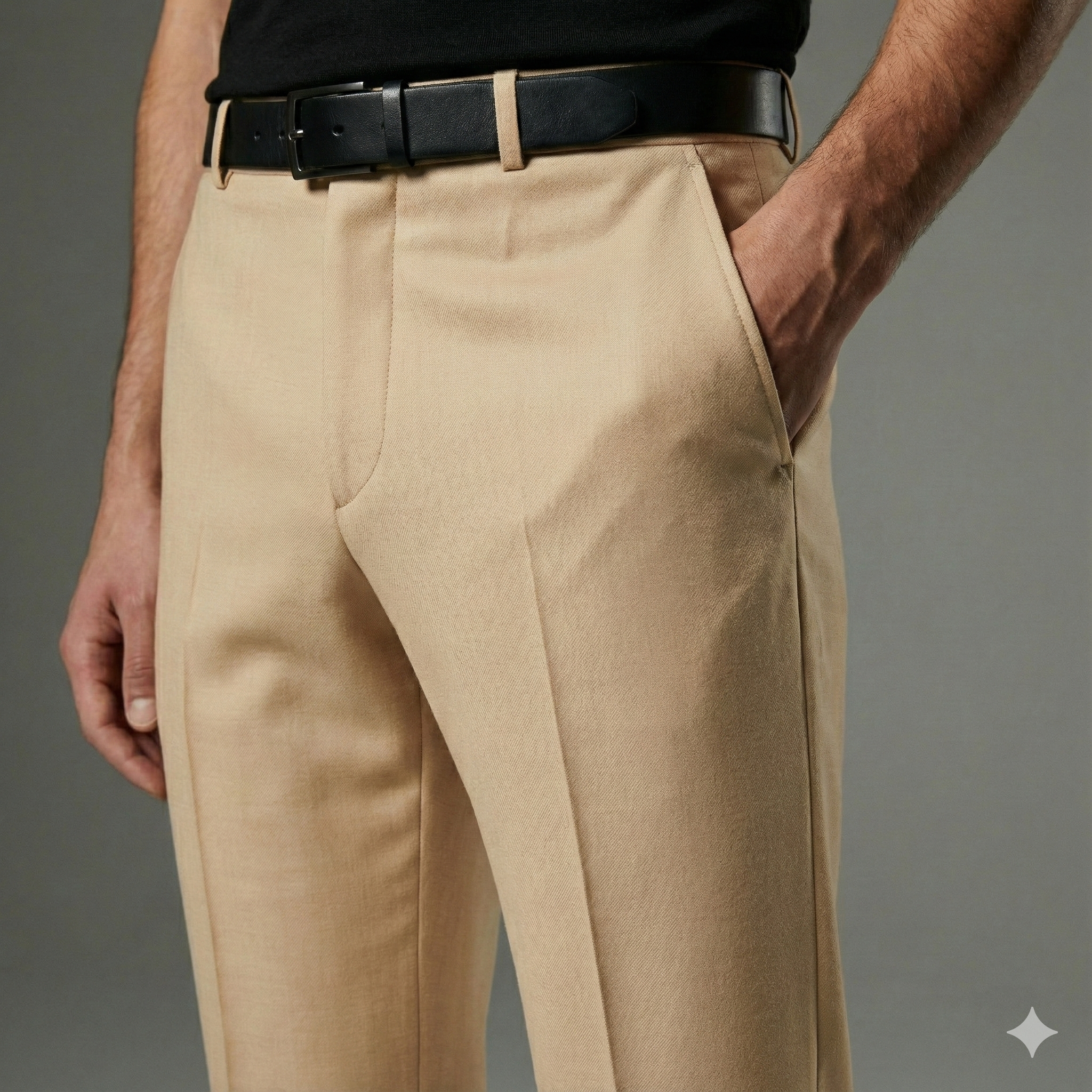 Cream Dress Pants for Men | Formal Trousers | Tailored Premium Fit
