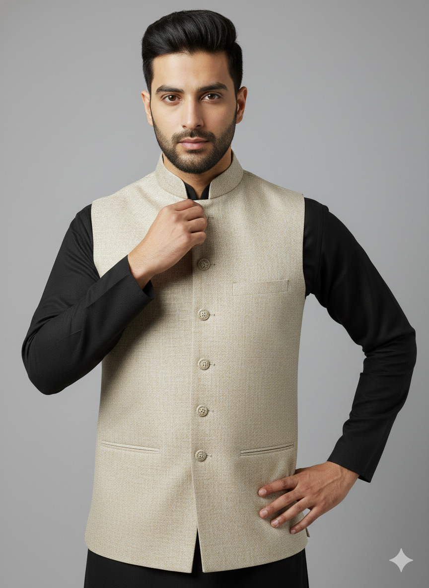 Exclusive Premium Cream Men’s Waistcoat | Ethnic Wear