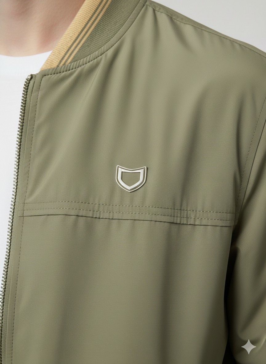 Premium 613 Light Olive Green Double-Sided Men’s Jacket | Luxury Leisurewear