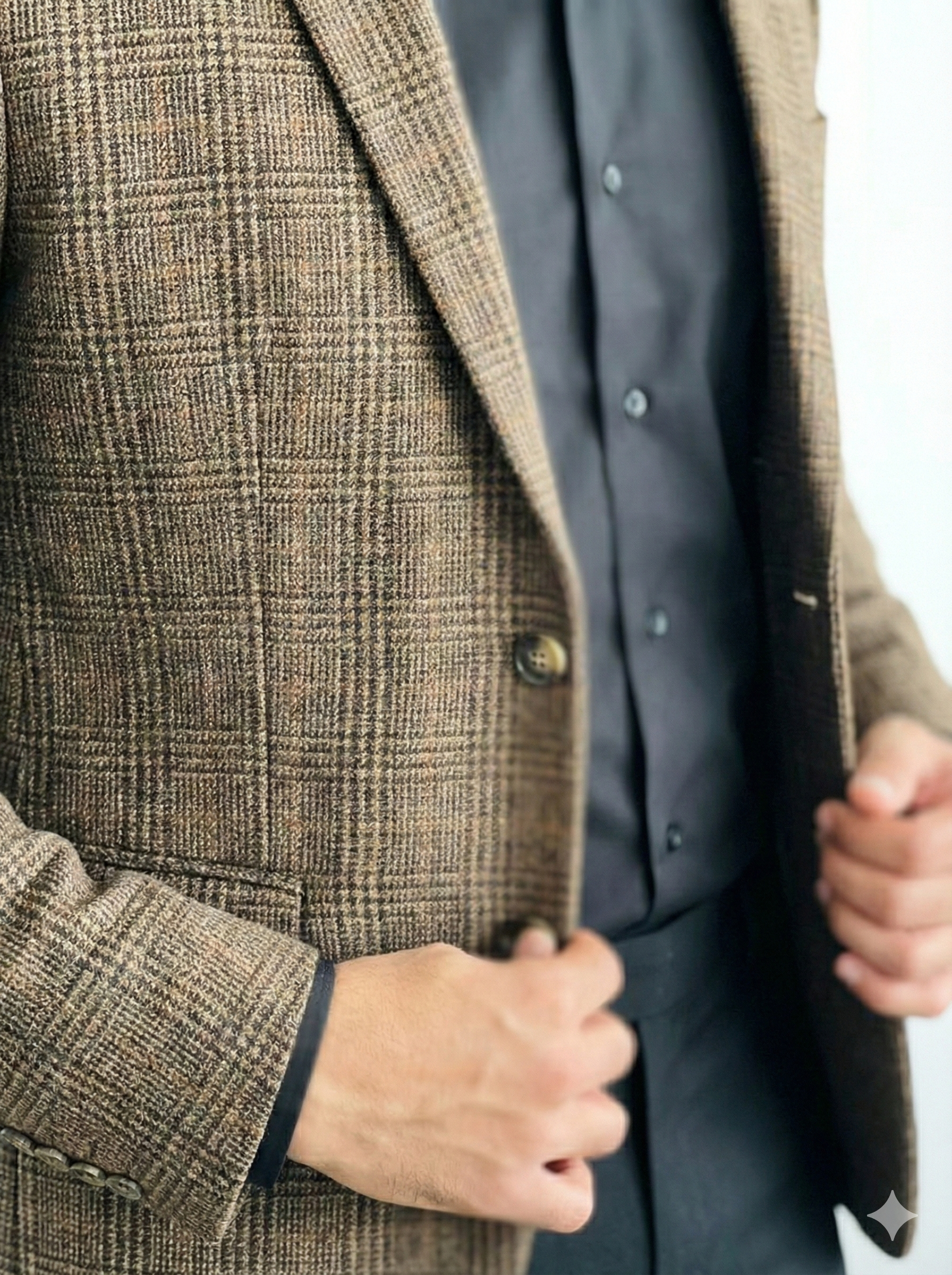 Brown Check Blazer for Men | Formal Check Blazer | Premium Fit