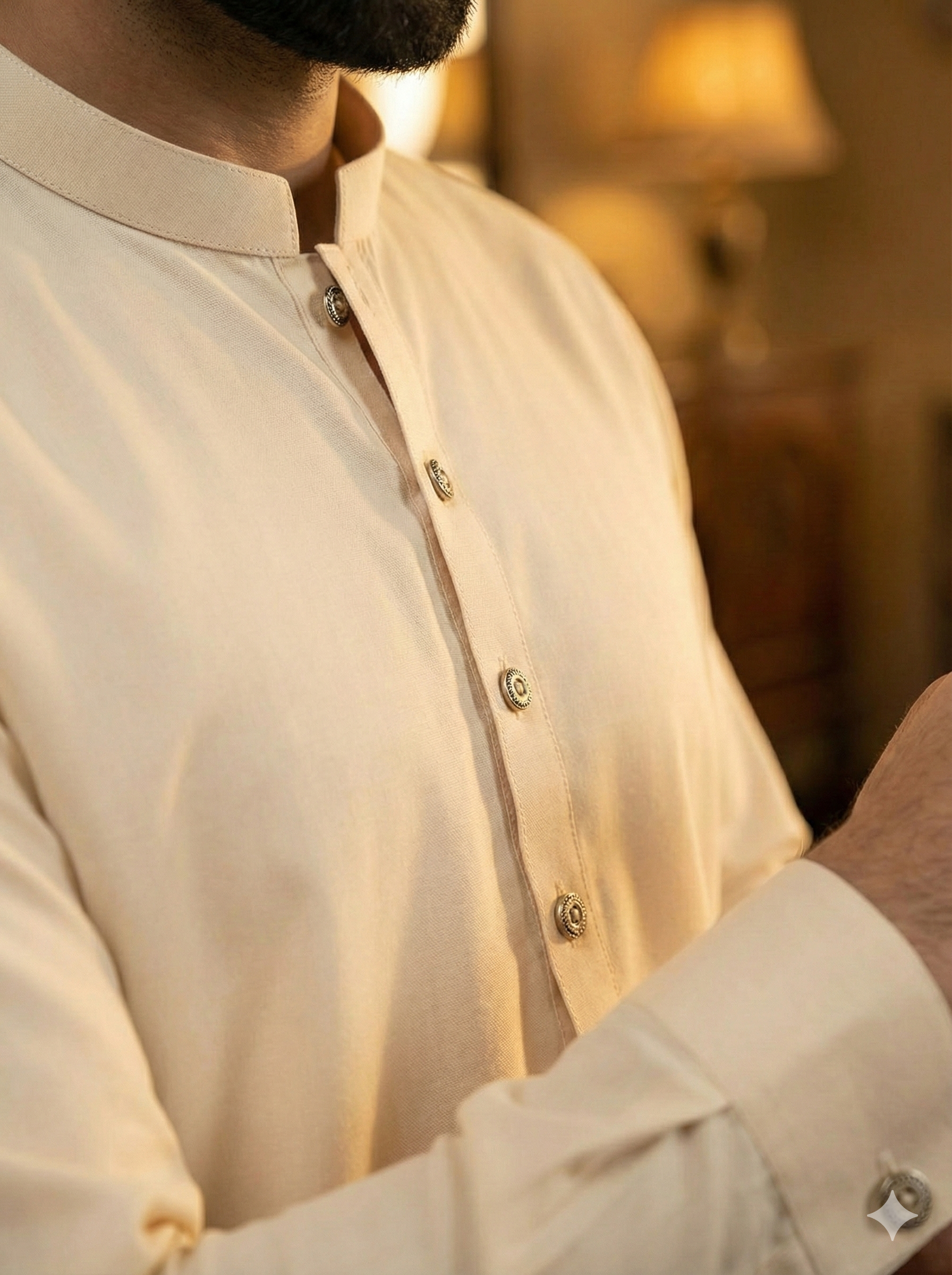 Exclusive Premium Boski Shalwar Kameez Bend Collar | Men’s Ethnic Wear FM(SS)