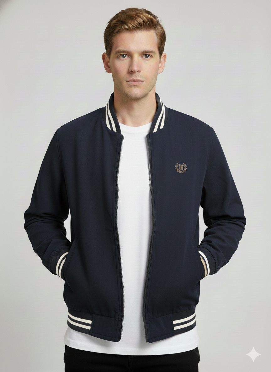 Premium 8802 Blue Double Sided Men’s Jacket | Luxury Leisurewear