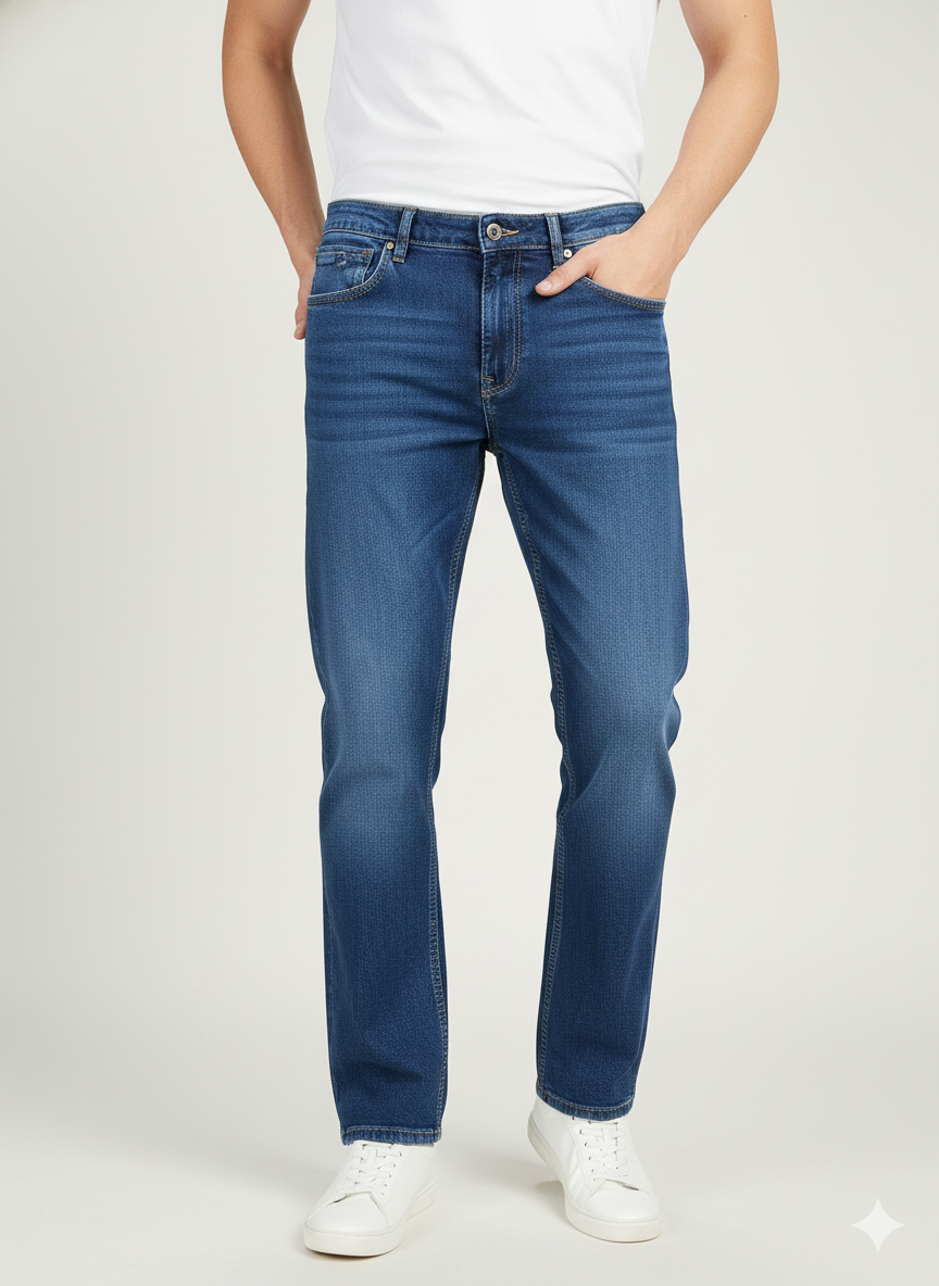 Premium Men's Jeans – Straight Fit 1818 Dark Blue | Luxury Leisurewear