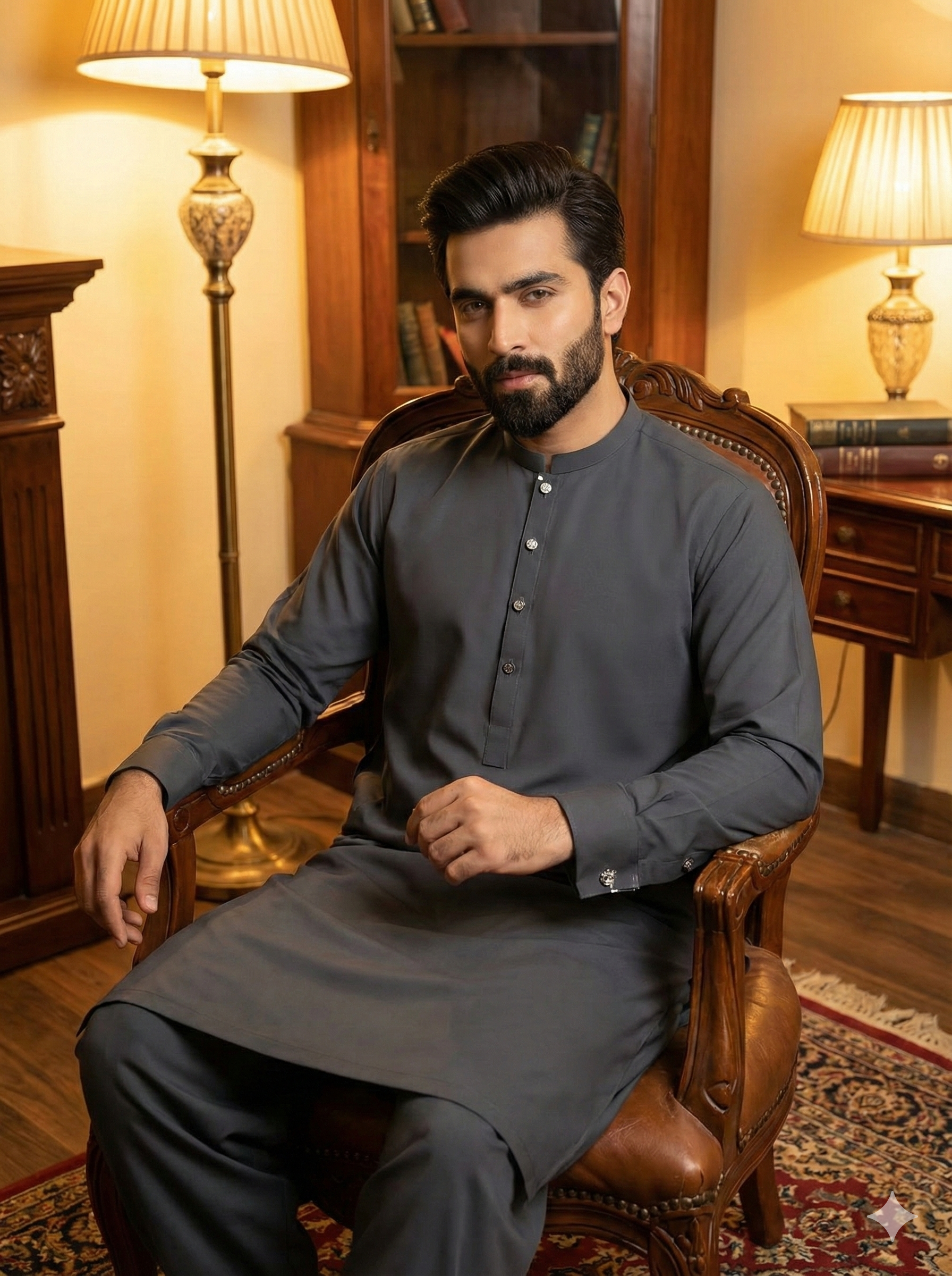 Exclusive Premium Grey Shalwar Kameez | Men’s Ethnic Wear | Premium Fabric & Tailored Fit(FM(BB))