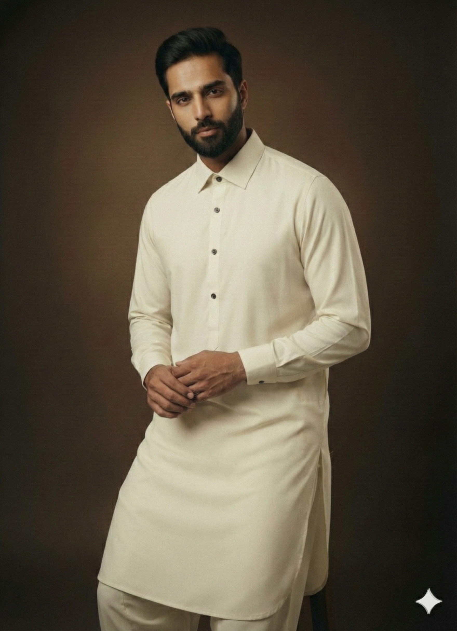 Exclusive Premium Off-White Men’s Shalwar Kameez | Shirt Collar FM(SS)