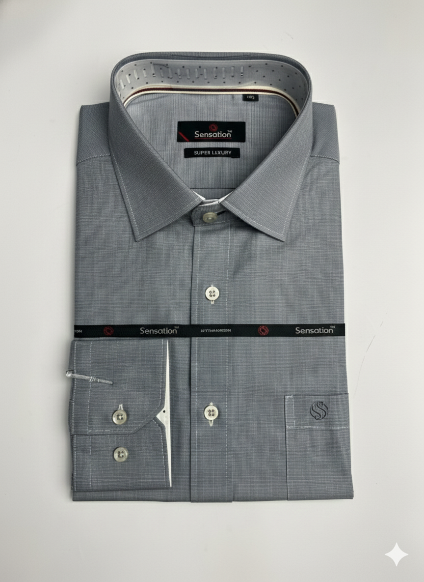 Luxury Dark Grey Collar Shirt 6908 | Premium Formal Dress Shirt