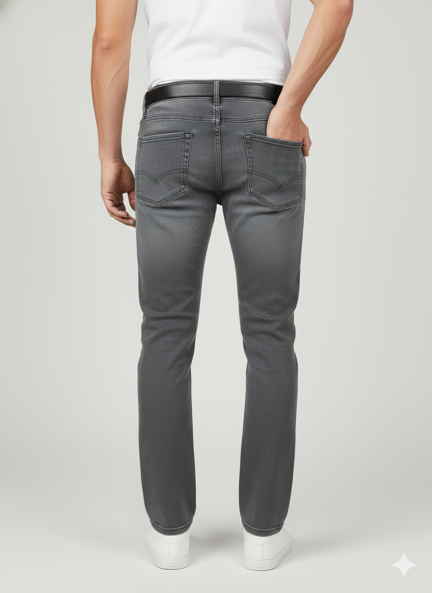 Premium Regular Fit 1806 Grey Jeans – Luxury Men's Leisurewear | Comfort & Style Redefined