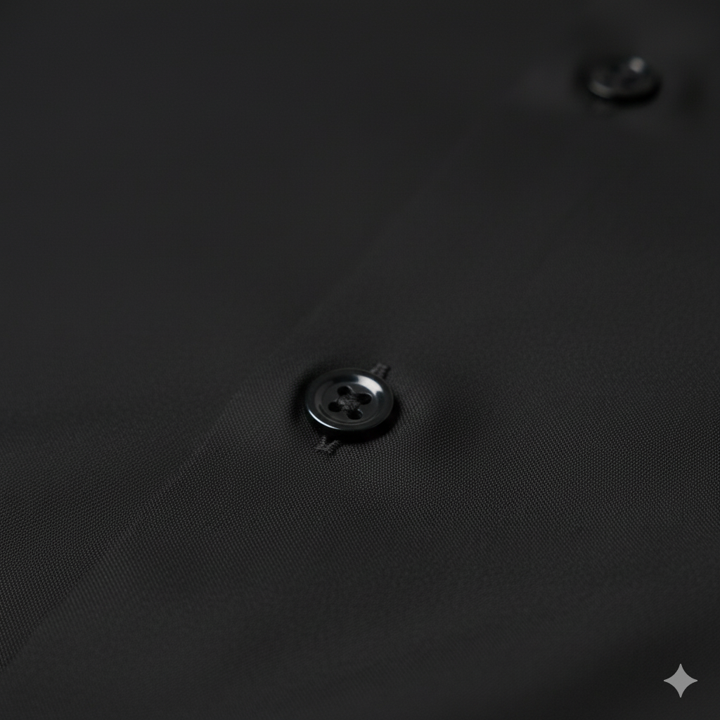 Luxury Black Plain Collar Shirt for Men | Premium Formal Dress Shirt