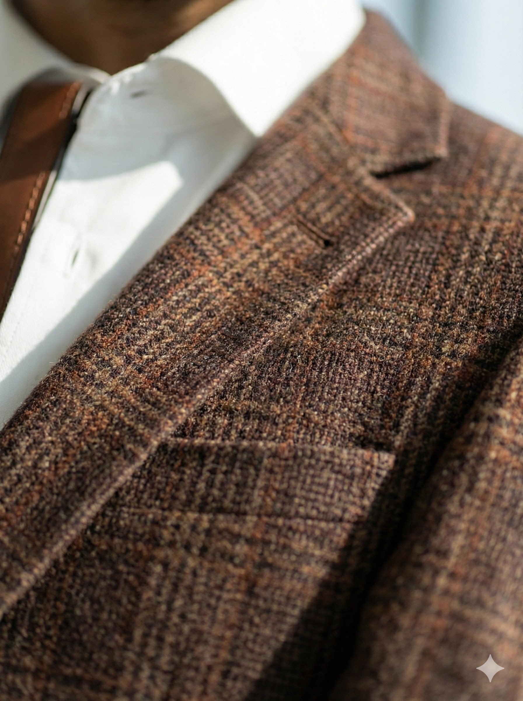 Maroon Brown Check Blazer for Men | Formal Check Blazer | Tailored Fit