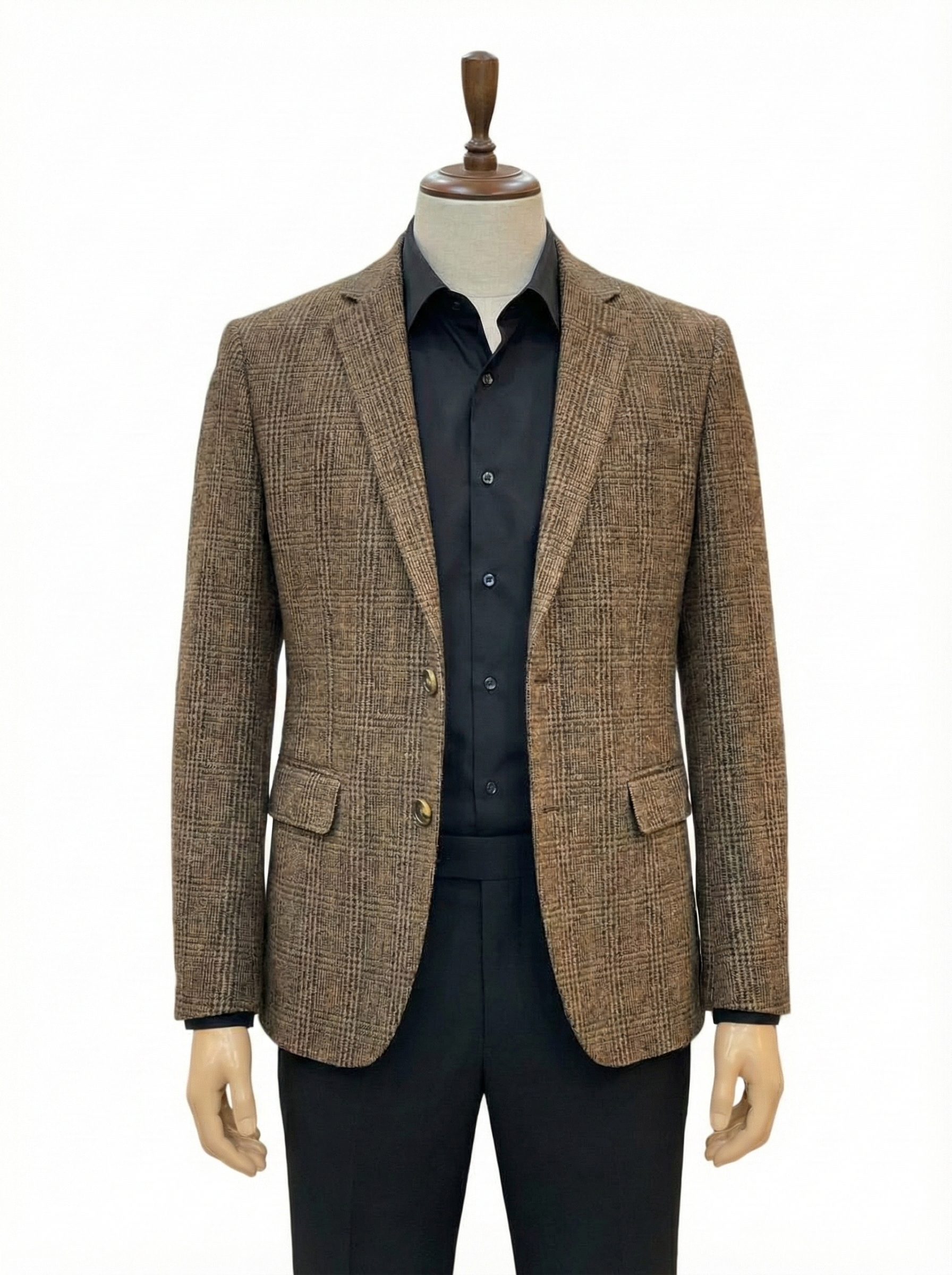 Brown Check Blazer for Men | Formal Check Blazer | Premium Fit