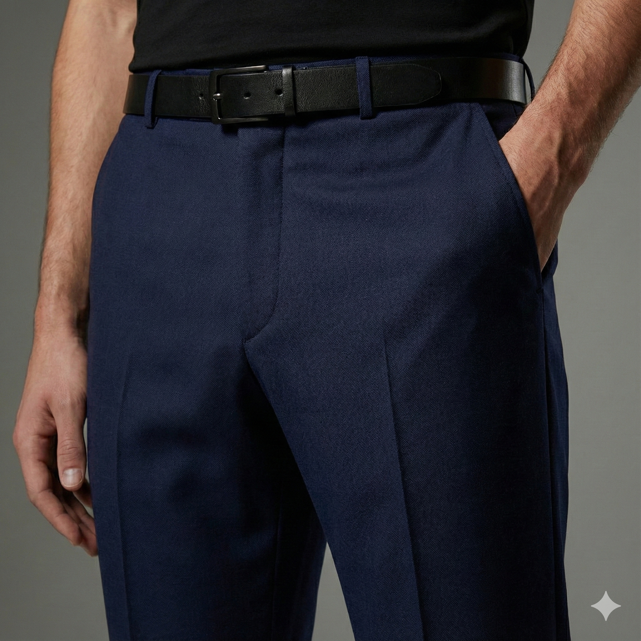 Blue Dress Pants for Men | Formal Trousers | Tailored Premium Fit