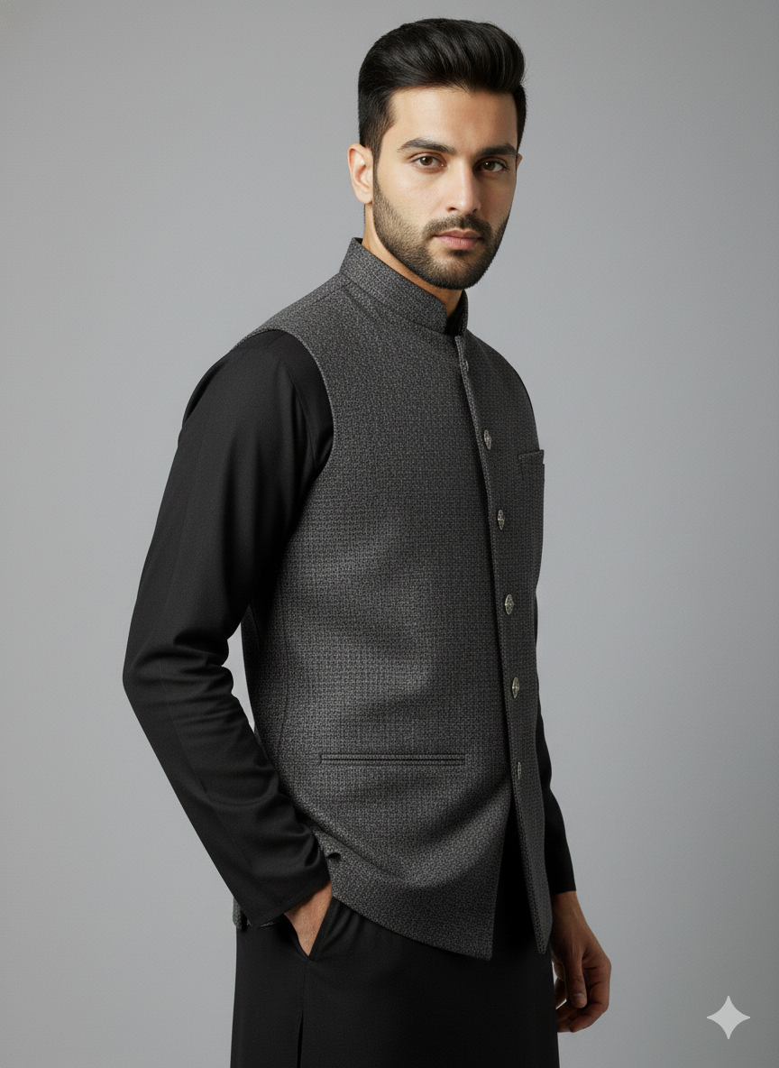 Exclusive Premium Light Grey Men’s Waistcoat | Ethnic Wear
