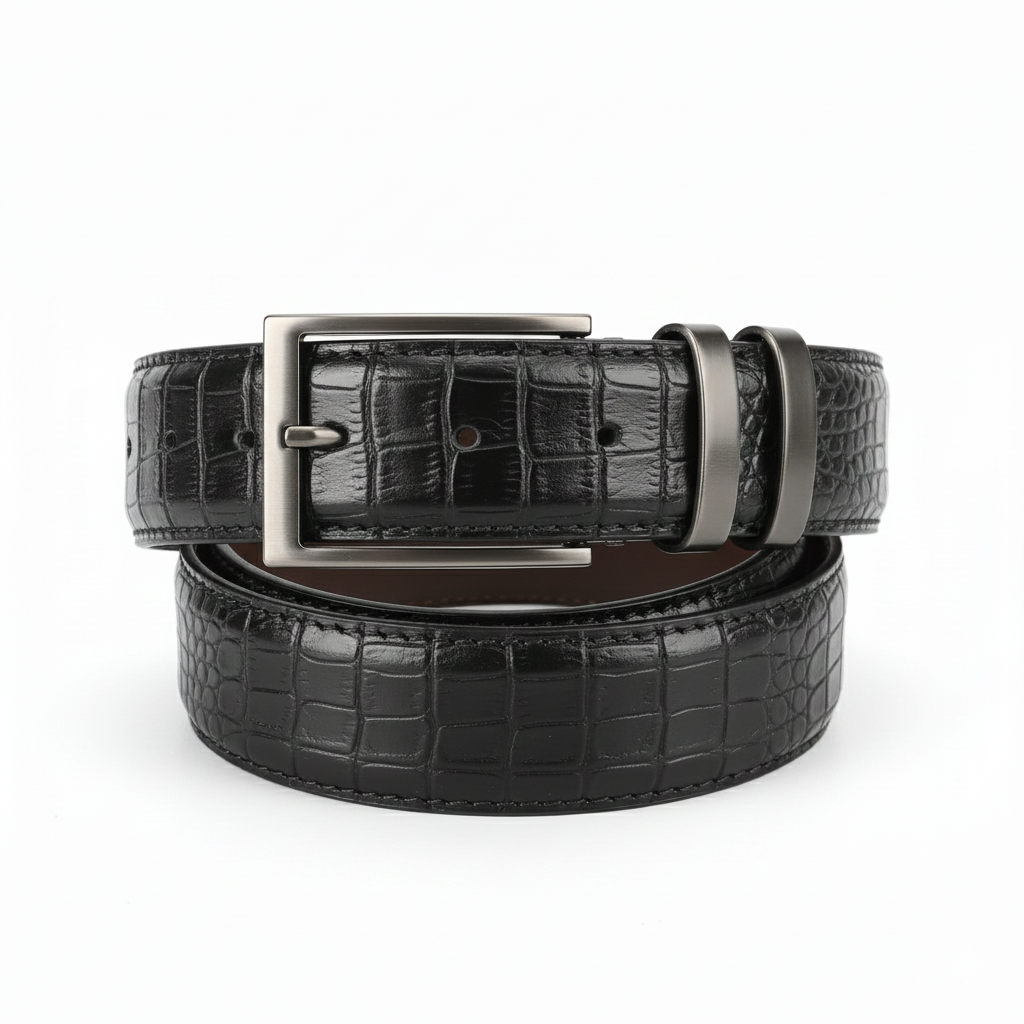 Textured Belt – Premium Leather Men’s Belt with Stylish Pattern | Formal & Casual Wear