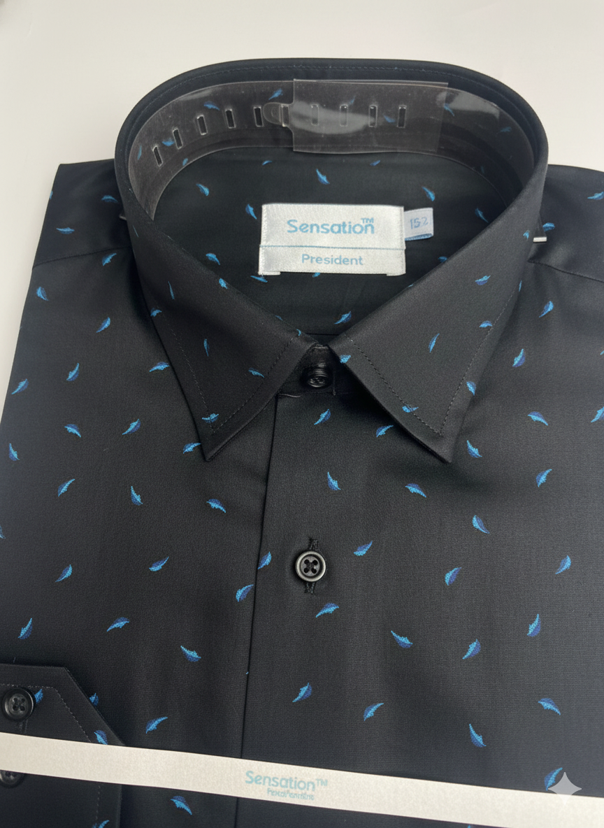 Premium President Printed Shirt PP07 Black | Men's Shirt