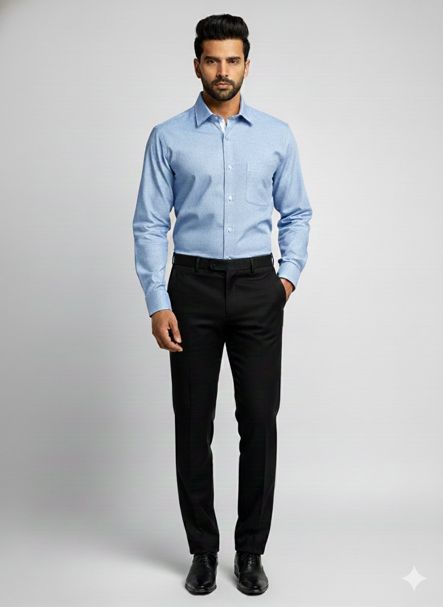 Luxury Light Blue Collar Shirt 6901 | Formal Men’s Dress Shirt