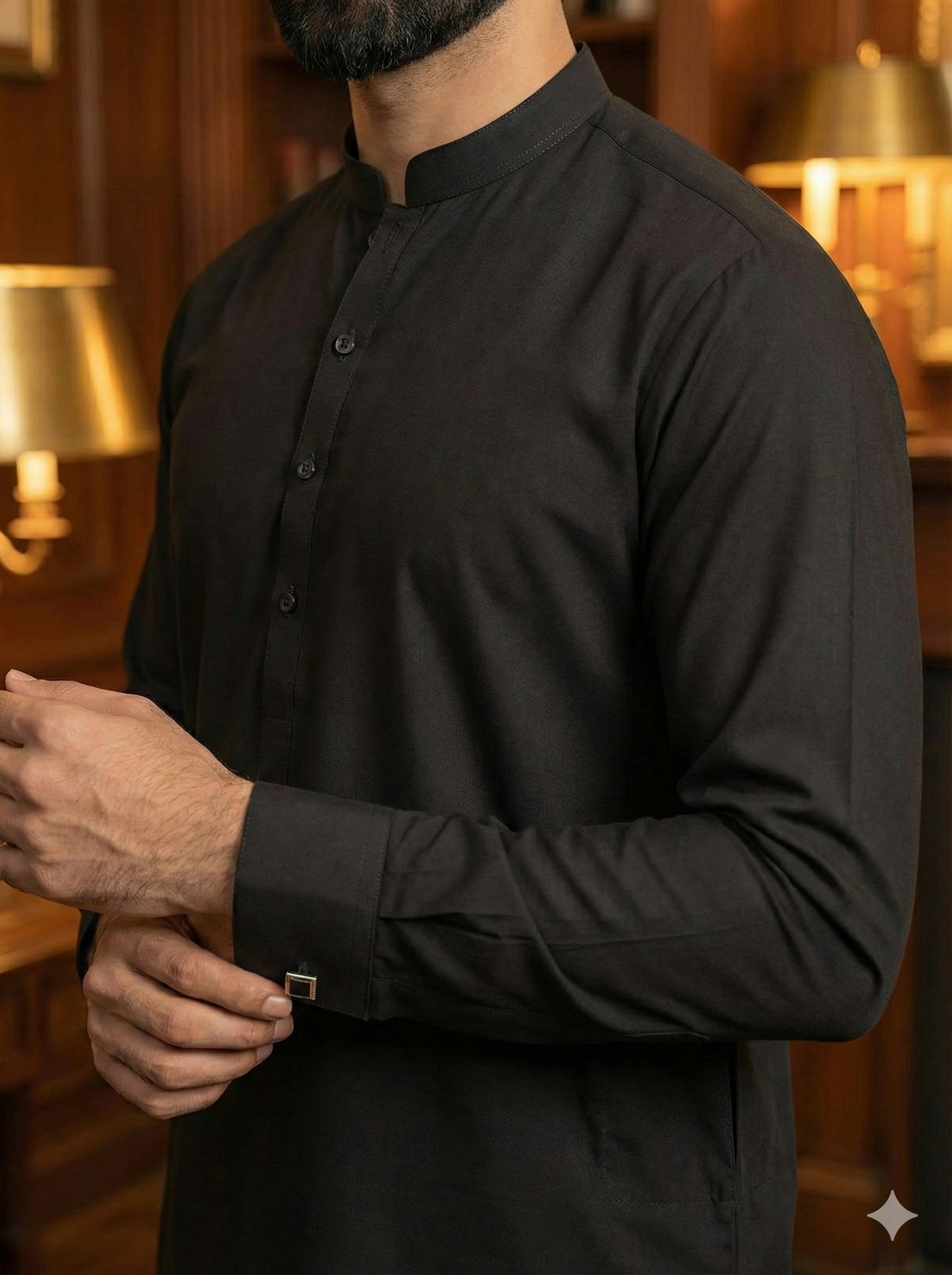 Exclusive Premium Black Men’s Shalwar Kameez | Elegant Ethnic Wear for Men(FM(BB))