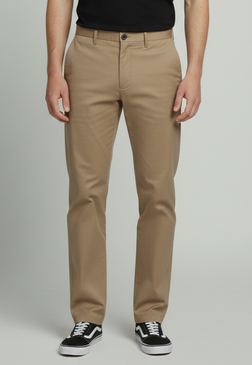 Premium 419 Camel Cotton Pants for Men | Luxury Leisurewear Trousers