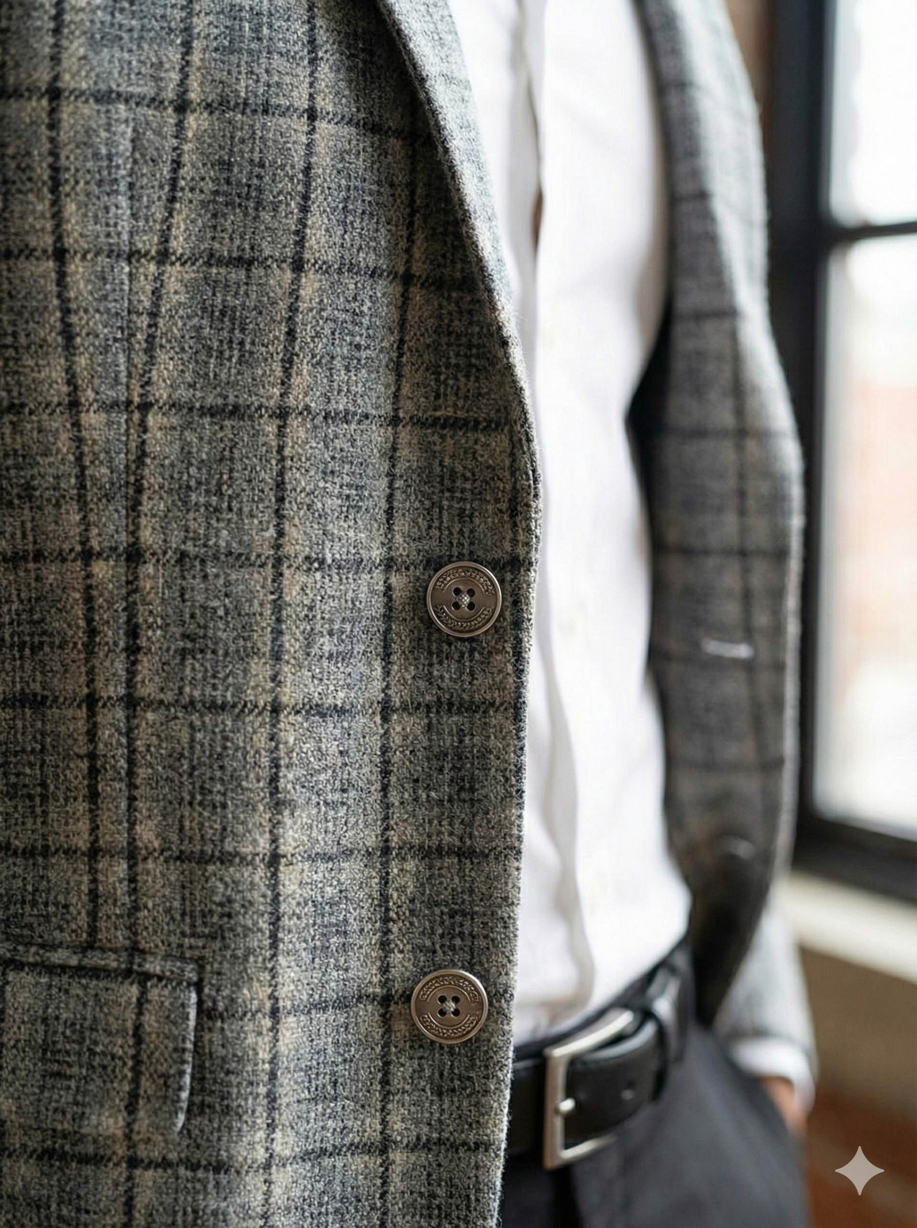 Grey Box Check Blazer for Men | Formal Check Blazer | Premium Fit