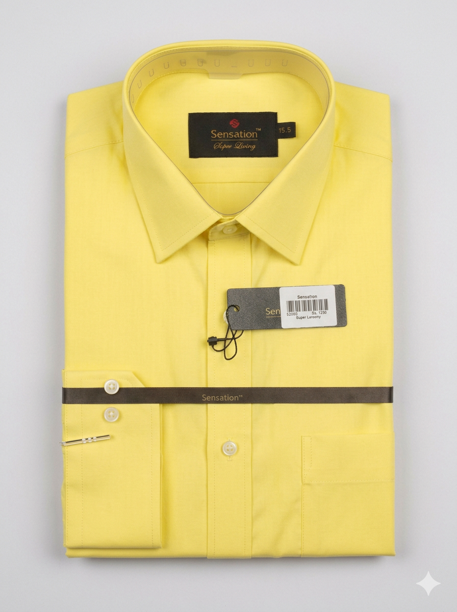 Lemon Plain- Formal Shirt ( S01500 )